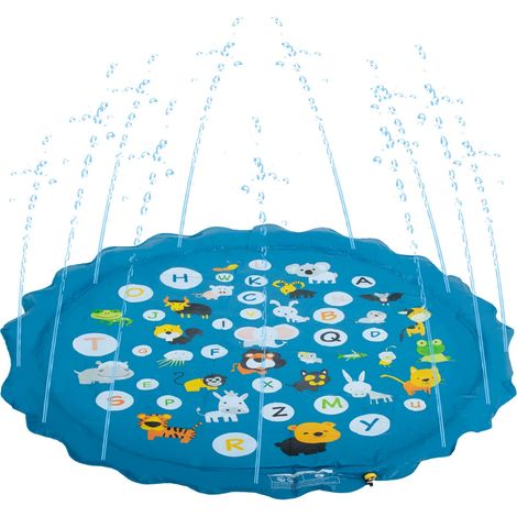 Alfombra rociadora de agua fuente de jardín piscina para niños alfabeto 170cm