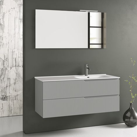 Composizione vasca DX 4 pezzi ZIP grigio opaco (1/5)