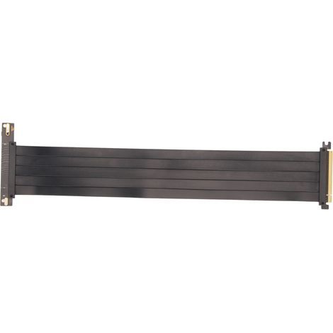 Cavo di prolunga PCIe 4.0 x16 flessibile a 180° per schede grafiche RX6900XT, RX6800XT, RTX3090ti - 15 cm, nero (1/5)