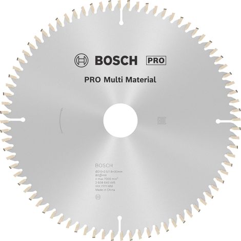 Bosch PRO Multi Material Kreissägeblatt, 210 x 2,5 x 30 mm, T80