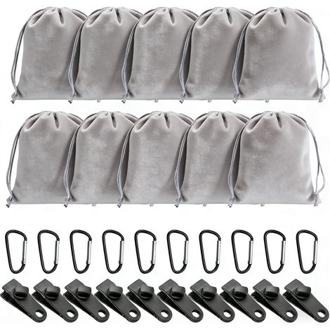 10 Sacs de lestage Portables et remplissables pour stabiliser Rideaux, pergolas et tentes (1/5)
