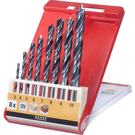 kwb 514100 Jeu de forets pour le bois 3 mm, 4 mm, 5 mm, 6 mm, 7 mm, 8 mm, 9 mm, 10 mm 8 pc(s) (1/4)