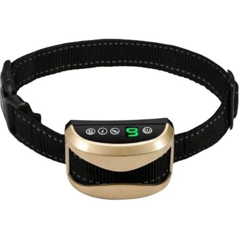 Antibellhalsband, elektrisches Hundehalsband, wiederaufladbares Trainingshalsband, Gold