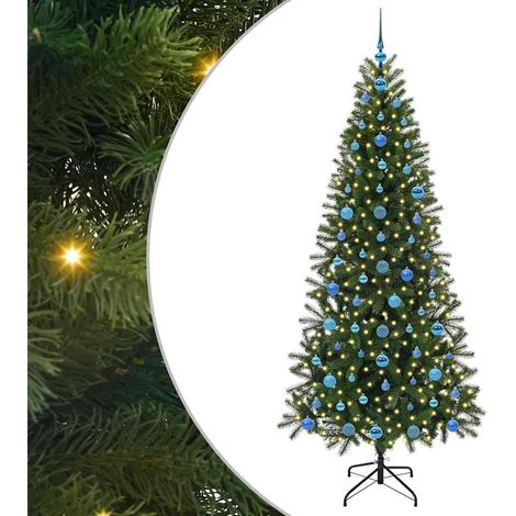 Albero di Natale Albero natalizio Albero festivo artificiale con 300 LED Verde 210 cm PE e PVC (1/5)