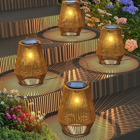 Lanternes d'extérieur , lot de 3 lanternes solaires d'extérieur, étanches IP44, idéales pour les fêtes, Noël et festivités, éclairage d'ambiance (1/4)