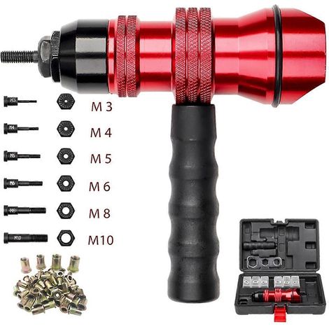 Outil électrique à riveter, outil à riveter pour écrous de rivet, adaptateur électrique pour écrous de rivet --- (1/5)