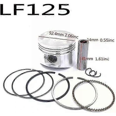 524-mm-Kolben- und 14-mm-Bolzen-Kits passend für horizontale Lifan 125-cm³-Dirtbikes und LF 150-cm³-Pitbikes, 565er-Kolbenringe 1P56FM 1P52FMI-JXLGV (1/5)