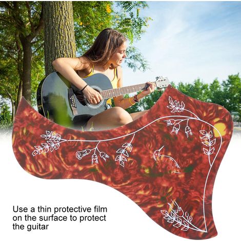 Protecteur Adhésif pour Guitare Décoration Fleurs Oiseaux Accessoire Universel (1/5)
