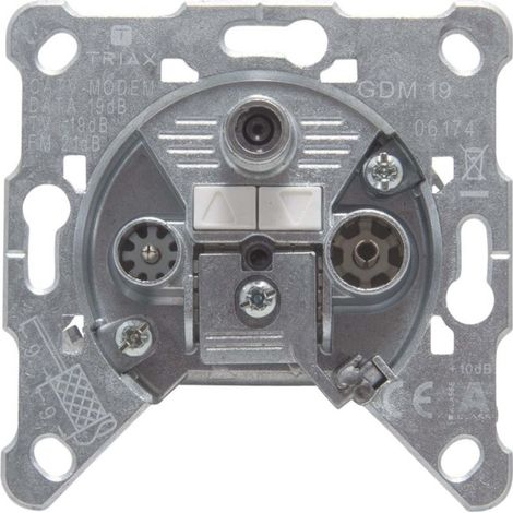 Triax GDM 19 Antennensteckdose Silber (1/3)