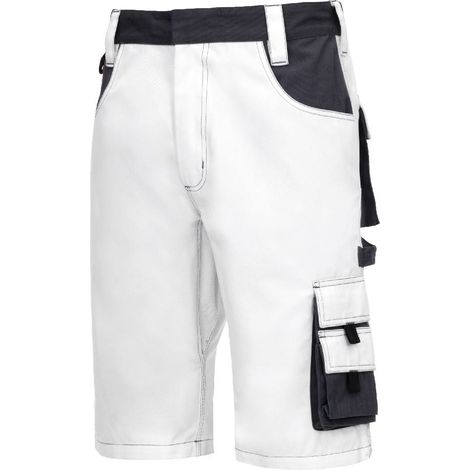 Nitras MOTION TEX PLUS, Arbeitshose, kurz weiß / grau 52 7603-52 (1/2)