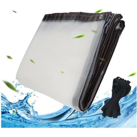 Transparente Plane - 2m x 4m - Wasserdicht - Kältebeständig - Vielseitig