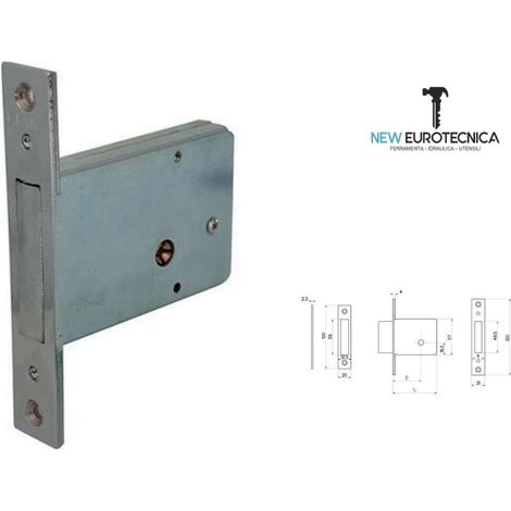 Serratura completo di cilindro a spillo metallo infilare 1501 fiam entrata 70 mm