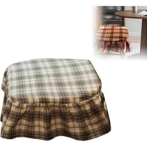 Coussin de Chaise Doux Lavable en Machine avec Bord à Volants avec Attaches et Rembourrage en Coton, pour chaises de Bureau et de Salle à Manger (1, Gris, Taille Unique)