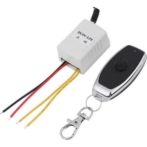 Telecomando wireless a relè da 4V 5V 6V 7.4V 9V 12V con interruttore a un tasto, ricevitore e trasmettitore per luci e ventilatori. (1/4)
