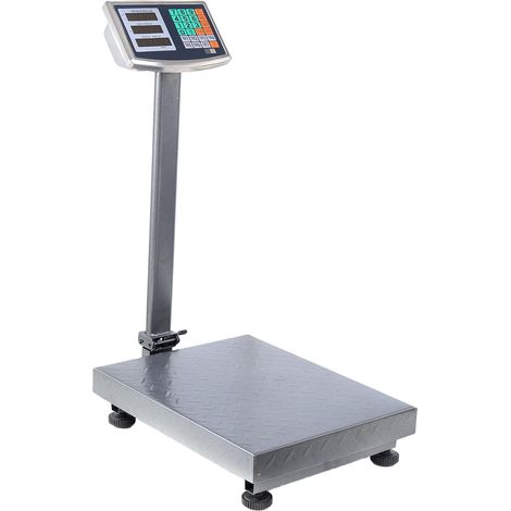 Balance Plateforme 150 kg – Pèse-Colis Numérique avec Plateau 40×30 cm, Graduation 50 g, Affichage LED, Batterie Rechargeable (1/5)
