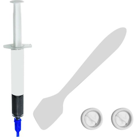 Pâte Thermique pour Processeur Non Conductrice et Non Durcissante en Silicone, Coefficient Thermique 8w, Kit Complet pour CPU et Puce Ic, Application Facile (1/5)