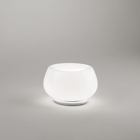 Lumetto Moderno Kave Metallo Vetro Bianco Led 12W 3000K Dimmerabile Ip20