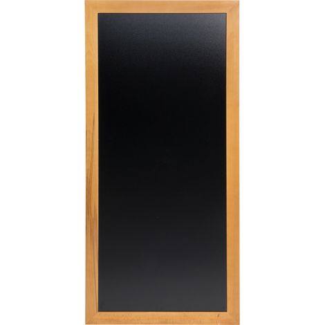 Ardoise bois long - finition teck laqué - kit d'accroche murale inclus - 56x120cm - Securit
