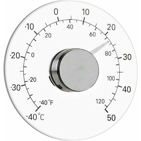 Thermomètre de fenêtre intérieur et extérieur, pas de pi nécessaire, cadran transparent, thermomètre météo (1/5)