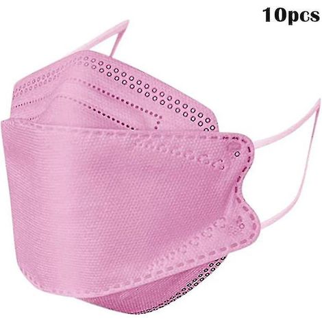 Masques de protection pour adultes et enfants (10/20/50/100 pièces), légers et confortables - 1 pièce - rose (1/4)