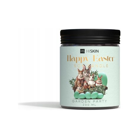 Candela profumata alla soia Hiskin Home "Happy Easter Garden Party" 200ml