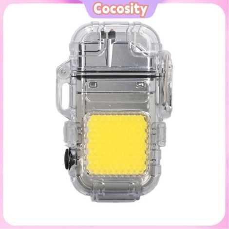 Cocosity briquet à arc électrique Allume-cigare à Arc IP56, étanche au vent, éclairage LED, Portable, deco pack Bleu Argent (1/5)