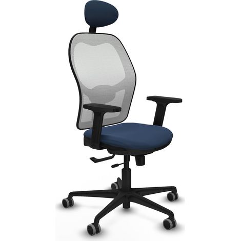 Sedia da ufficio piqueras y crespo Jorquera blu navy similpelle (1/2)
