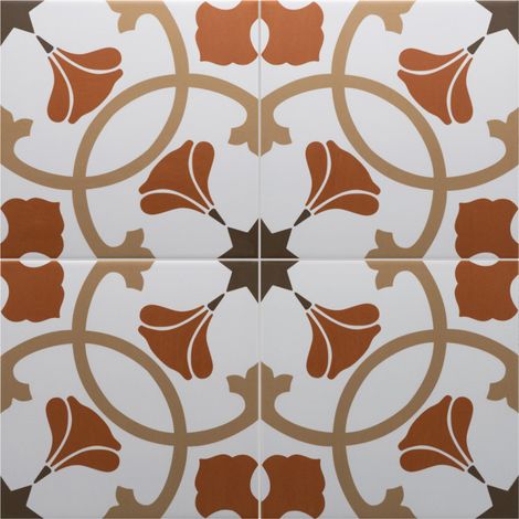 Aelle - Carrelage sol / mur effet ciment à motif 20x20 cm RIVOLI - AUSTIN - Vendu par boîte de 1 m²