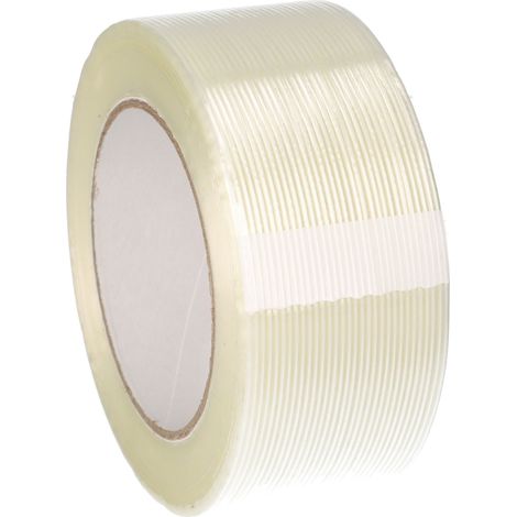 Filamentklebeband Rolle: 50 mm x 50 lfm transparent längsverstärkt (1/5)