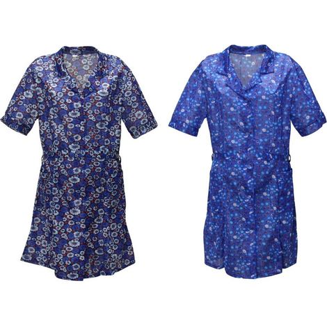 Tablier-blouse à manches 1/4, polyester Dederon, coloris : motif 3, taille : 44