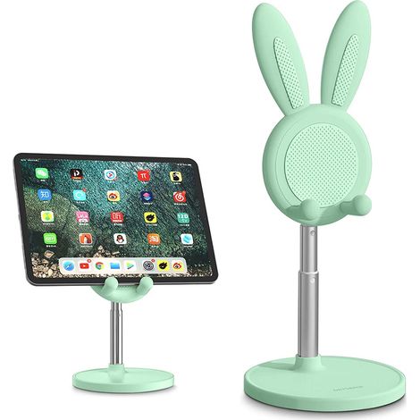 Support de bureau vertical réglable pour téléphone portable (vert) (1/5)