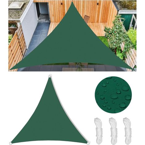 JSSEVN - Toldos triangulares impermeables, toldos parasol, parasoles para balcón y jardín, protección UV del 98% (1/5)