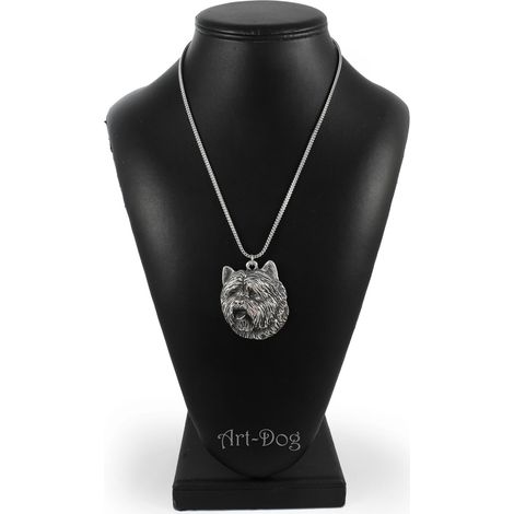 Cairn Terrier - collana con ciondolo a forma di cane su catena d'argento, gioiello unico di Art-Dog (1/5)