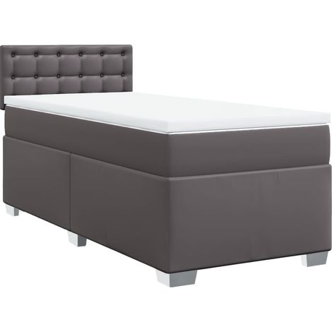 Maison Exclusive - Boxspringbett mit Matratze Grau 100x200 cm Kun