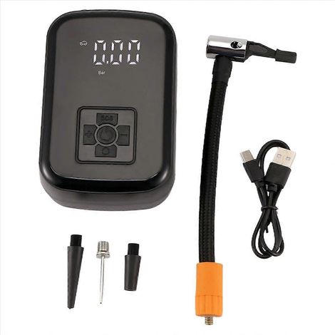 Tragbare Auto-Luftpumpe mit USB-Ladefunktion, kabellosem, intelligentem Digitaldisplay und elektrischem Reifenfüller (1/5)