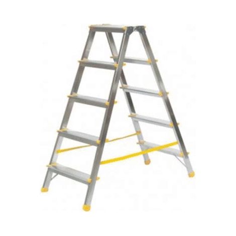 Matisère – Escabeau double accès 2x5 marches – Hauteur de travail max. 2,54m – Patins antidérapants – Ultra léger – 925