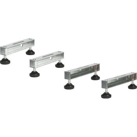Jeu de pieds de montage 4980.97 en acier inoxydable avec quatre pieds de montage