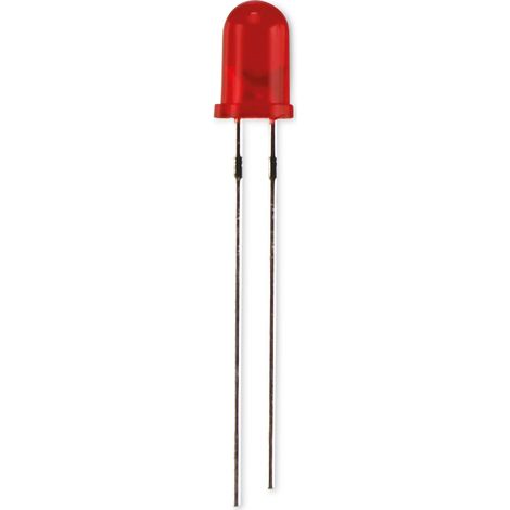 LED KINGBRIGHT, L-7113SURDK, Rouge, 5 mm (T-1 3/4), 630 nm, 1300 mcd, 30°, Rond