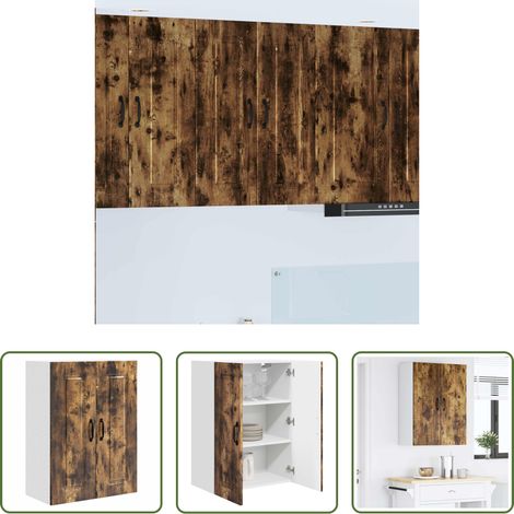 Holzschrank -  Küchenschrank Kalmar Geräucherte Eiche 60 x 31 x 80 cm (1/5)