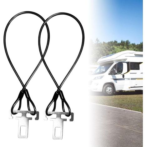 Juego de 2 dispositivos antirrobo para autocaravanas, seguridad para puertas correderas de 60 cm, protección antirrobo. (1/5)