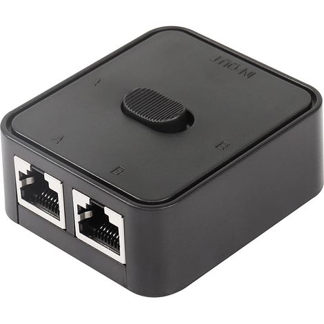 Switch Réseau Lan - 2 Ports Rj45 - Sélecteur Clé-Presse 100 Mbit/s - 2 Entrées/1 Sortie ou 1 Entrée/2 Sorties - Hub Réseau - 1 Pièce (1/5)