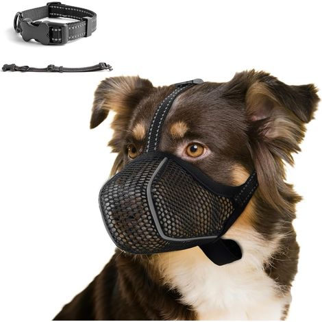 Dog Muzzles Anti-Nibble, Dog Collars, Breathable Adjustable Pet Muzzles, Prevent Accidental Ingestion, Suitable for Small Pets (S) (1/5)