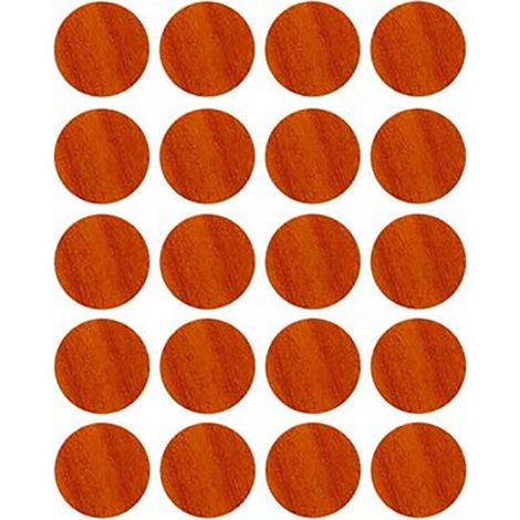 Blister da 20 tappi adesivi a vite. Ciliegio 13mm 90916