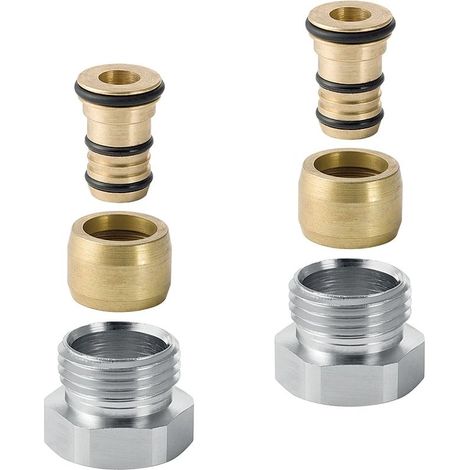 Geberit Anschlussverschraubung mit Außengewinde, Danfoss CW617N, D 16mm, G 1/2", vernickelt (1/5)