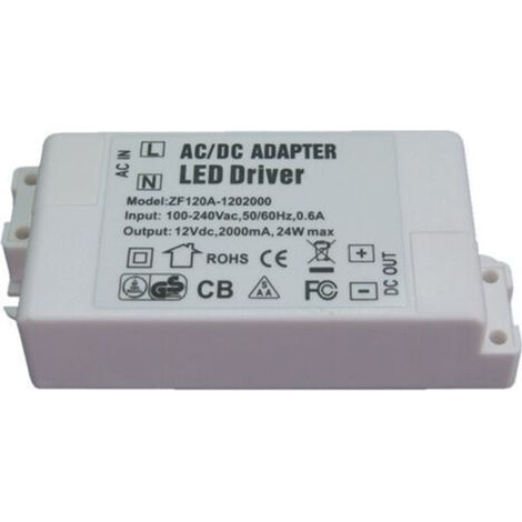 Alimentation Led 12v, Transformateur Led 24w Ac 220v À 12v Dc 2.0a Transfo Led, Tension Constante Adaptateur Convertisseur Led Driver, Pour Bandes Led Et Ampoule Led Mr16 G4 Mr11 (Pack De 1) (1/3)