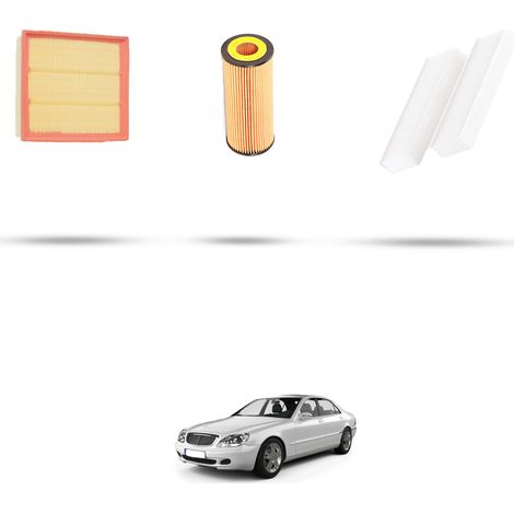 Kit tagliando 3 filtri compatibile con Mercedes Classe S (W220) 400 CDI 191kw Dal 2003 (1/5)