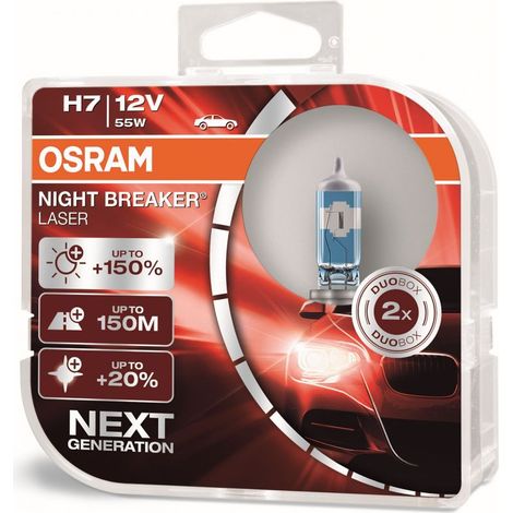 Ampoules halogènes Osram H7 12V 55W PX26d NIGHT BREAKER LASER +150% /2 pcs./ (1/7)