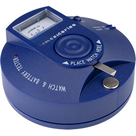 Outil portable de réparation de montres - Détecteur de montres à quartz - Testeur de piles bouton compact - Testeur de piles pour mouvements à quartz (1/5)