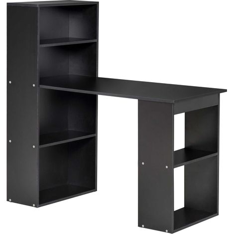 GagaBureau informatique, bureau avec rangement, 6 compartiments ouverts, table d'ordinateur pour chambre, studio (1/5)