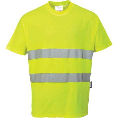 Bequemer Baumwoll-T-Shirt Farbe: Gelb Größe XL - Portwest